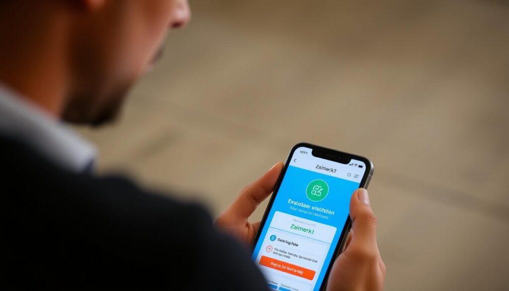 Человек принимает решение о микрокредите в Робот Займер